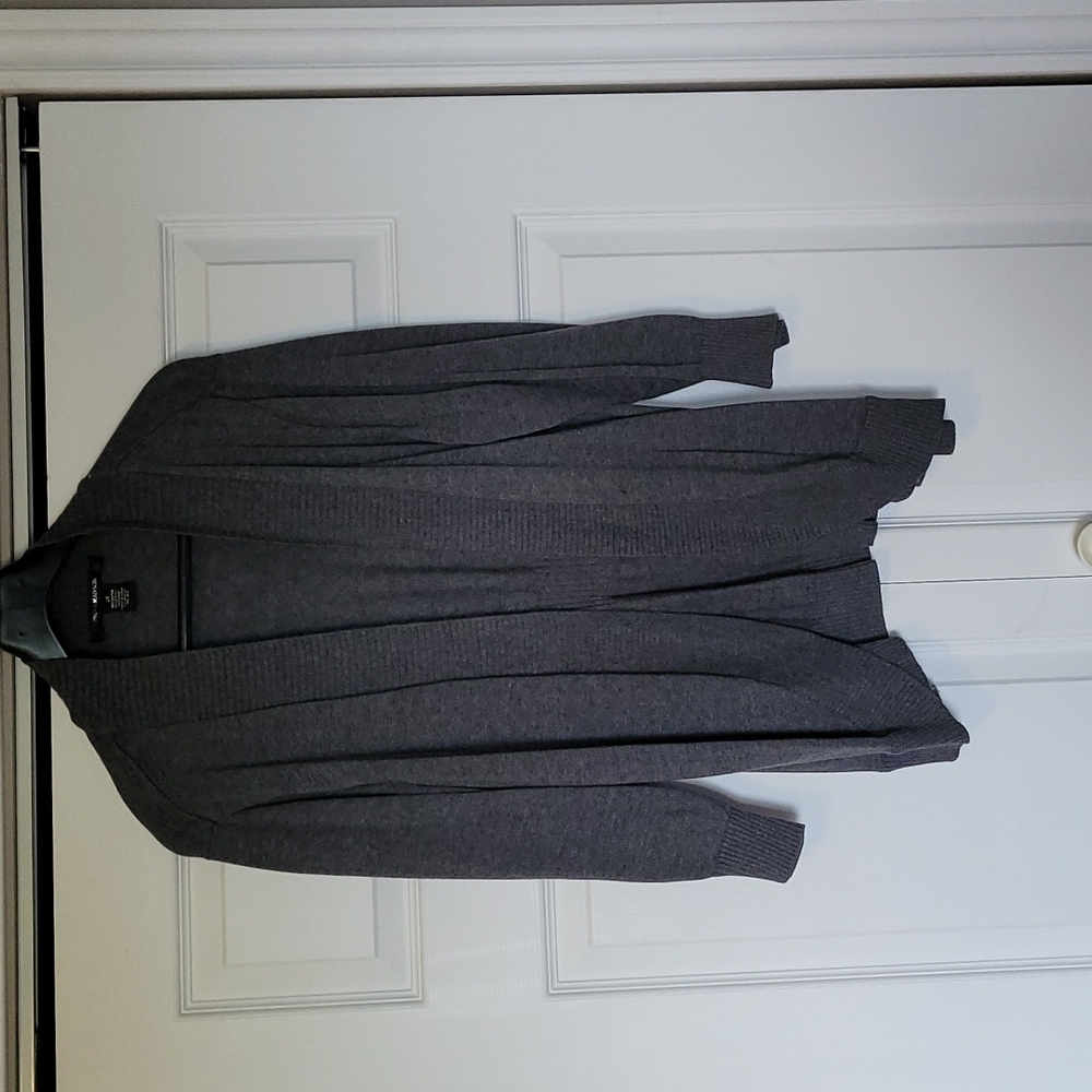 89th and Madison size 2X grey cut away cardigan